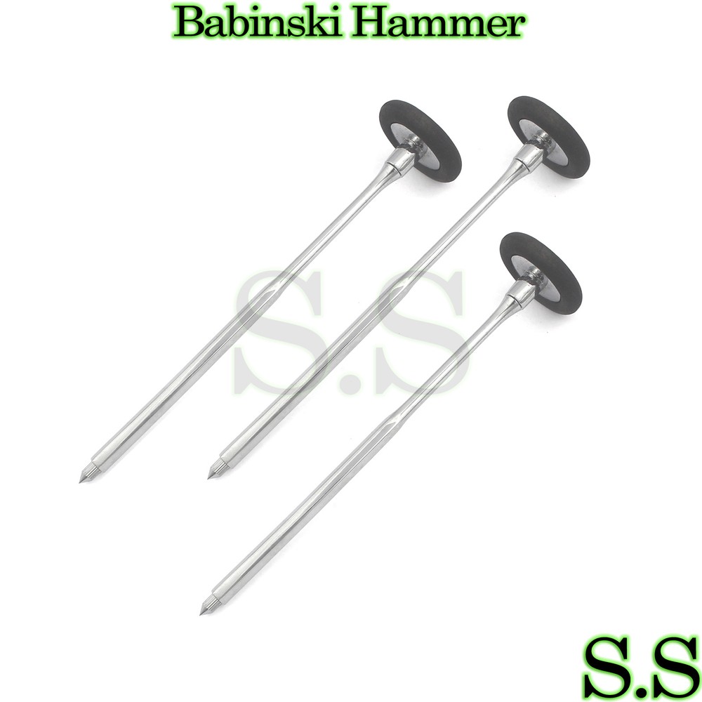 3 Babinski Neuro Percussion Hammer Surgical Instruments