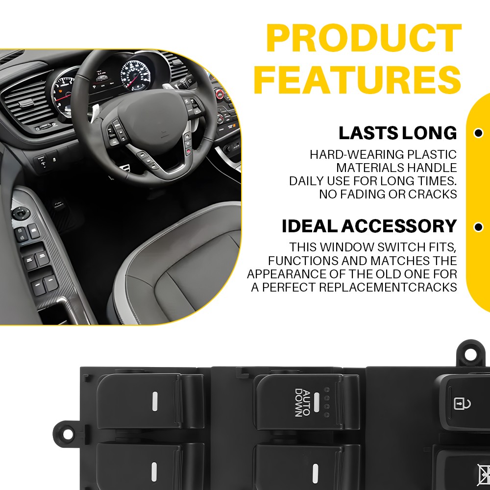 Car Front Left Driver Side Power Window Control Switch For 2011-2013 Kia Optima