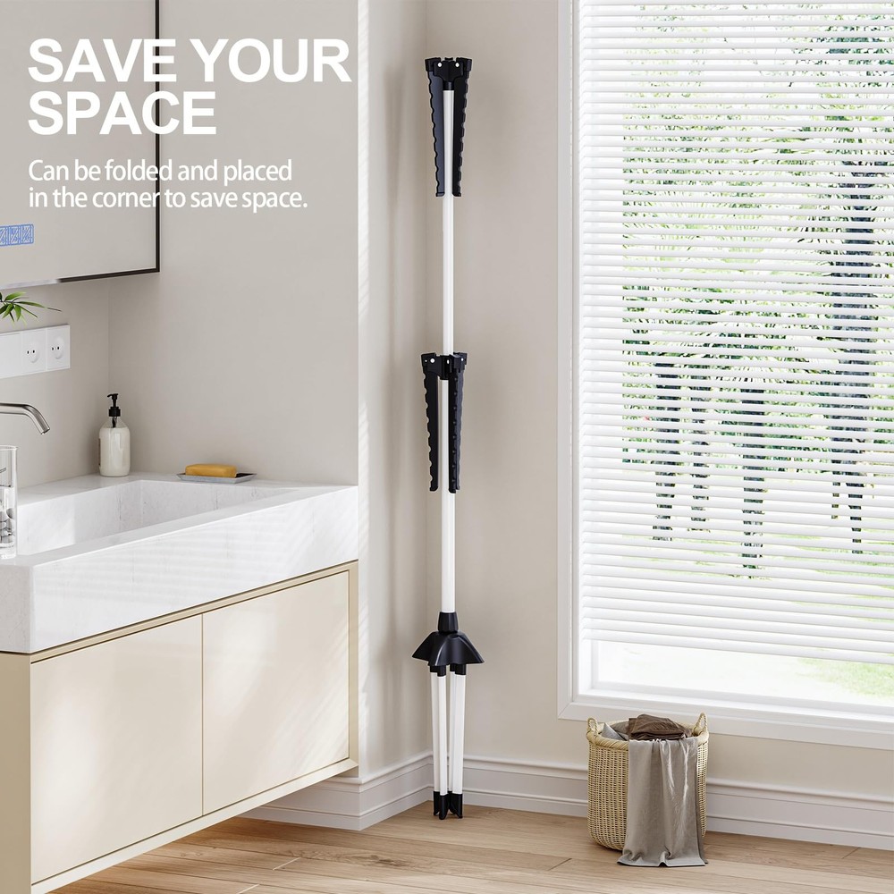 Clothes Drying Rack Folding, 2-Tier Drying Rack Clothing, Laundry Rack Collap...