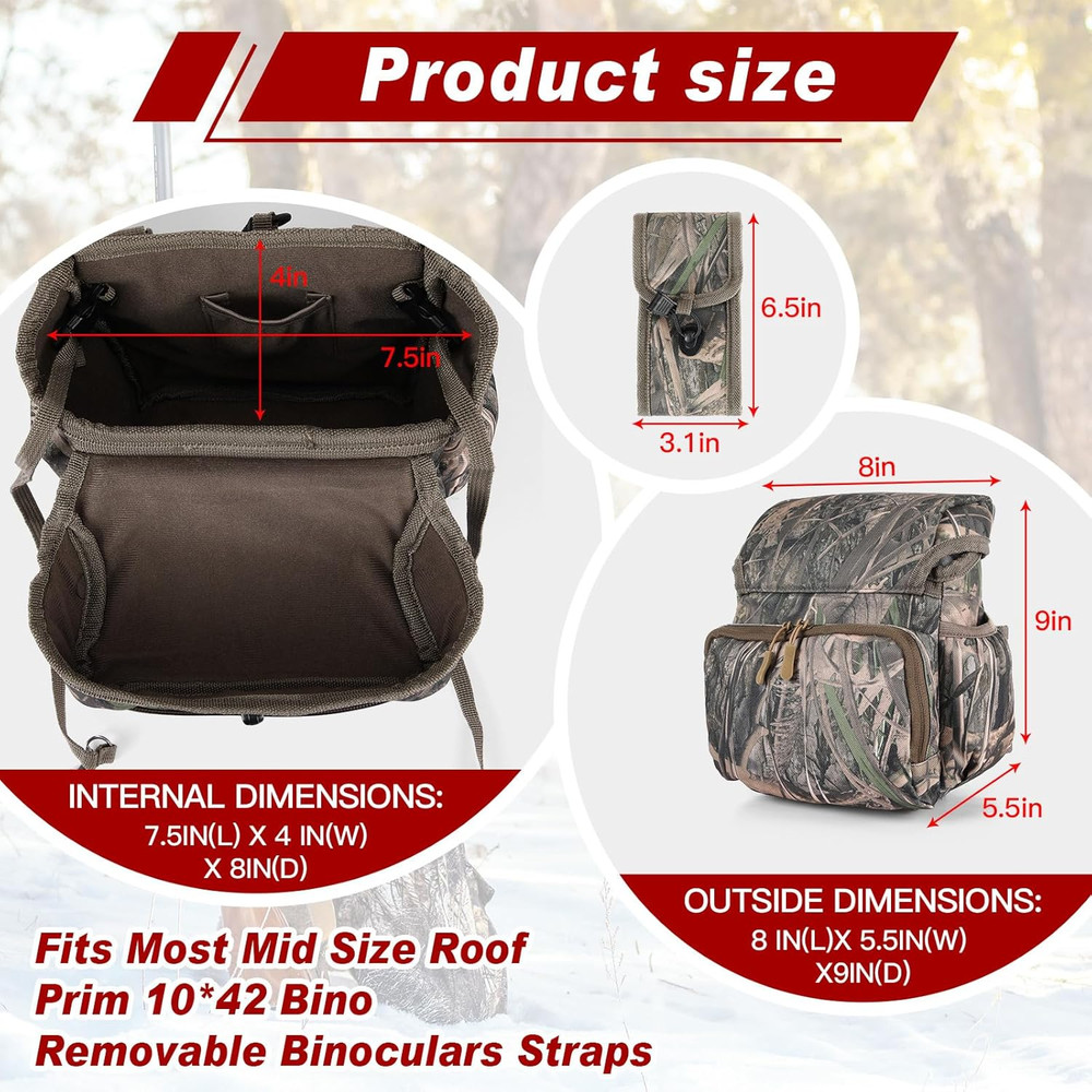 Binoculars Harness Chest Pack with Rangefinder Pouch and Hand Warmer Pockets, Ad