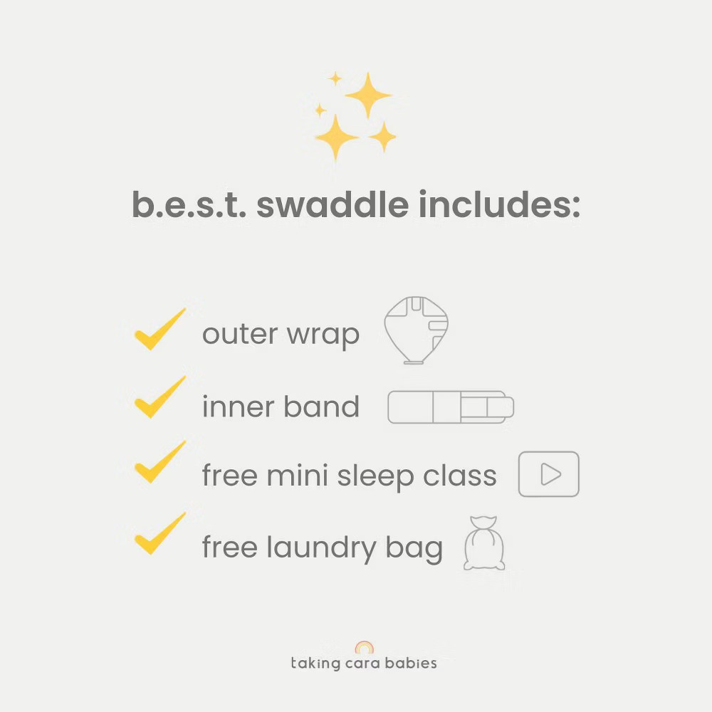 Taking Cara Babies B.E.S.T. Swaddle - Cream - 0-6m