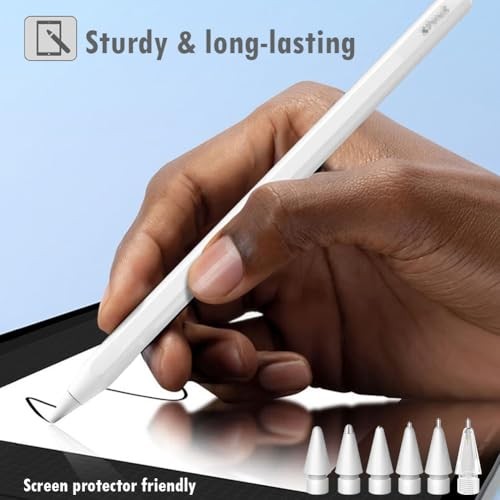 6 Pack White Customized Pencil Tips for Apple Pencils