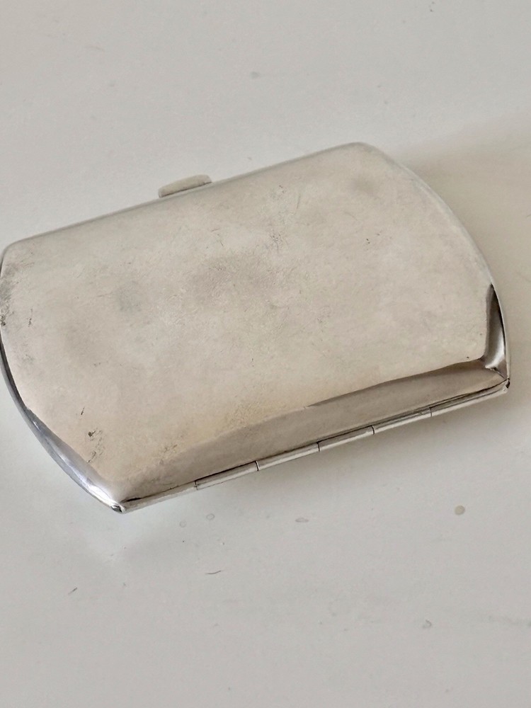 An Art Deco German .800 Silver & Ruby CIGARETTE CASE c1930