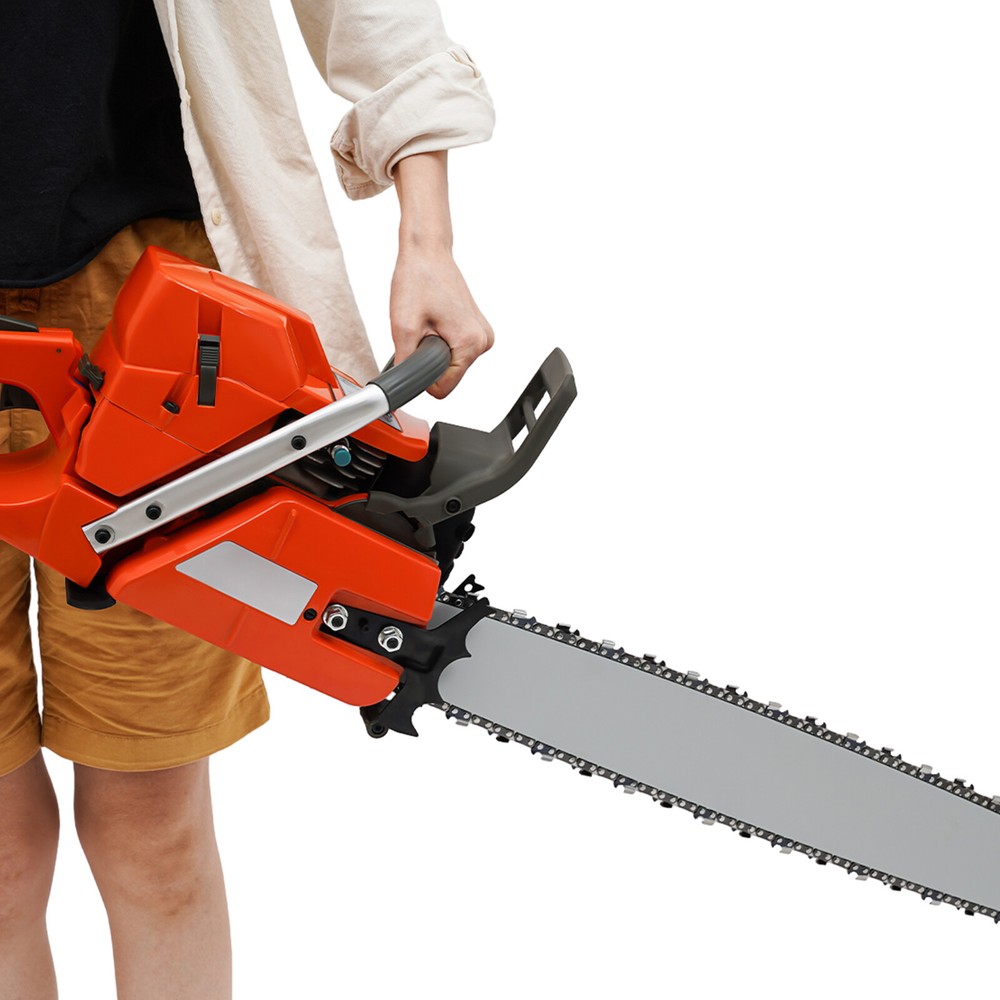 71cc Cordless Petrol Chainsaw with 28" Guide Bar - Powerful 2-Stroke Engine