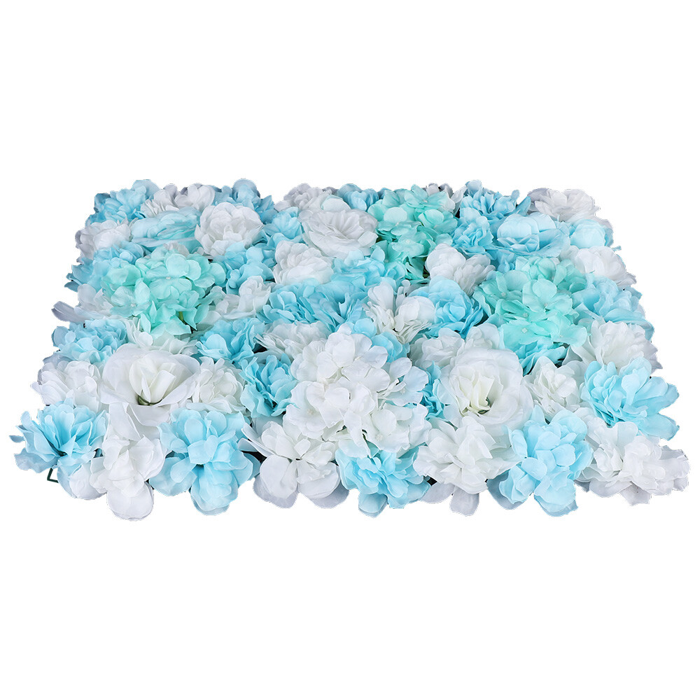 12Pcs Silk Artificial Rose Flower Wall Panel Party Decor Wedding Backdrops Set