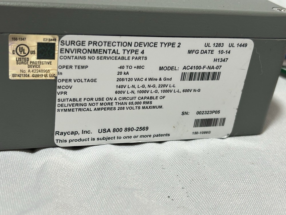 ACData Solutions Surge Protection Device Type 2 Environmental Type AC4100-F-07