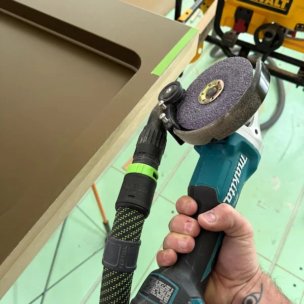 125mm Angle Grinder Dust Collector: 3D Printed ABS Plastic