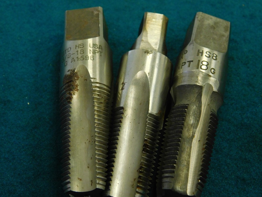 3 Excellent 3/8"-18 NPT Pipe Taps