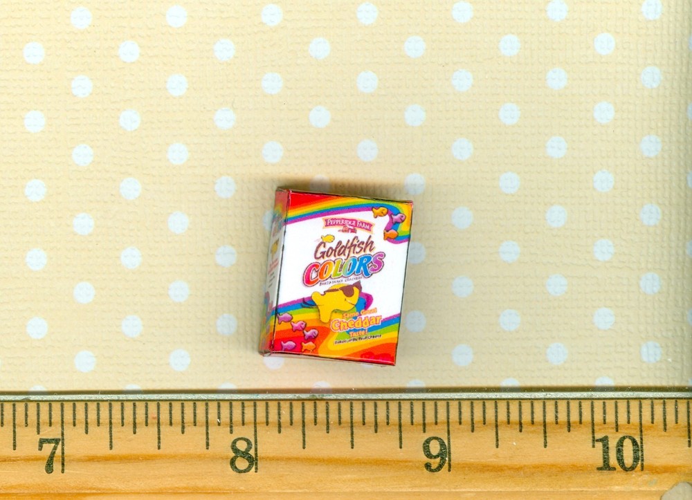 Dollhouse Miniature Size Rainbow Fish Cracker Box