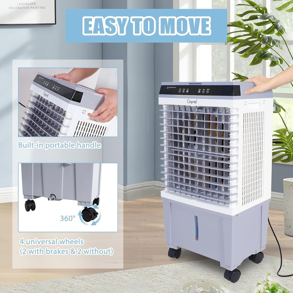 8 GallonEvaporative Air Cooler Conditioner Touch Screen & Remote Control 12-Hour