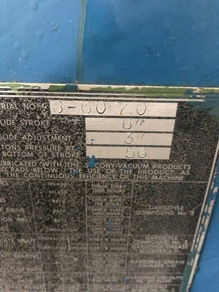 56 TON MINSTER OBI PRESS: YODER #72834