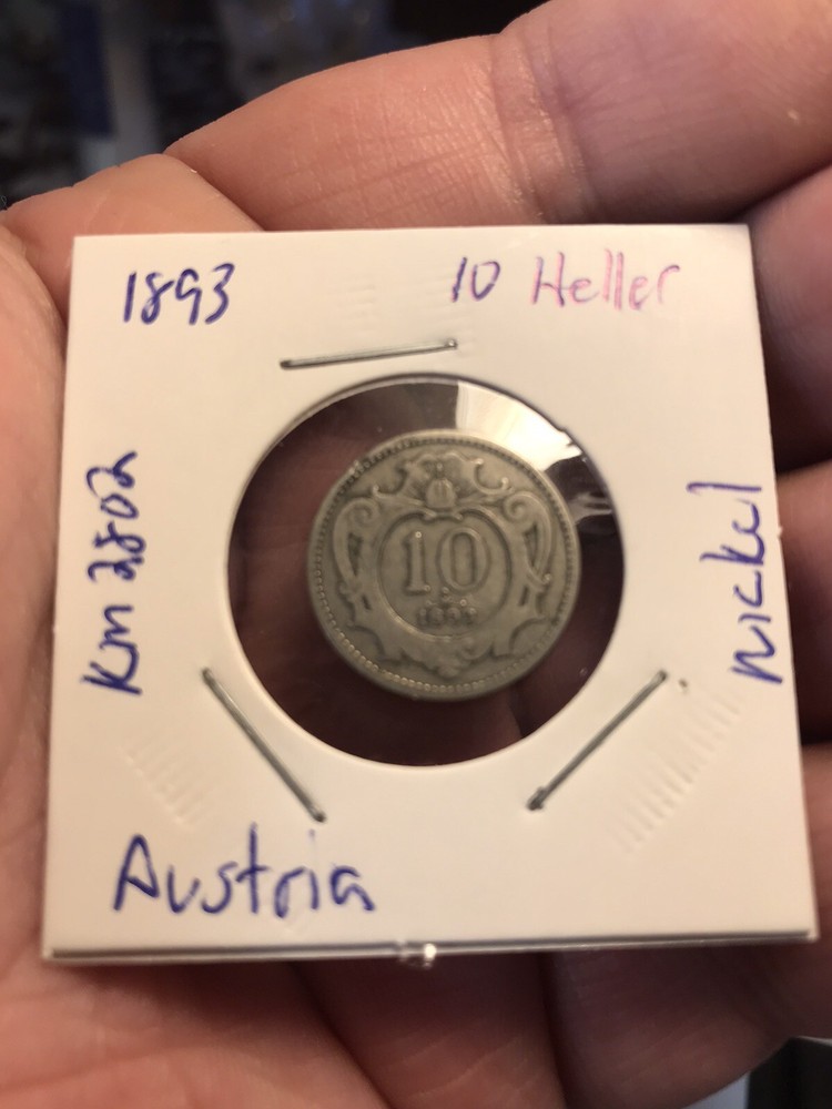 1893 Austria 10 Heller