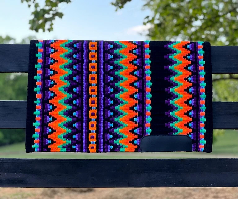 100% Handmade Woolen Western Saddle Blanket Horse (Customization Available)