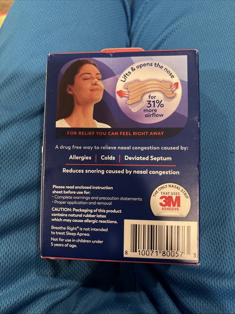 Breathe Right Extra Strength Tan Strips 44
