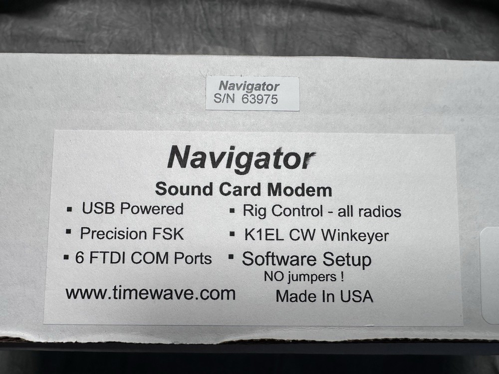 Timewave Navigator with Icom cable