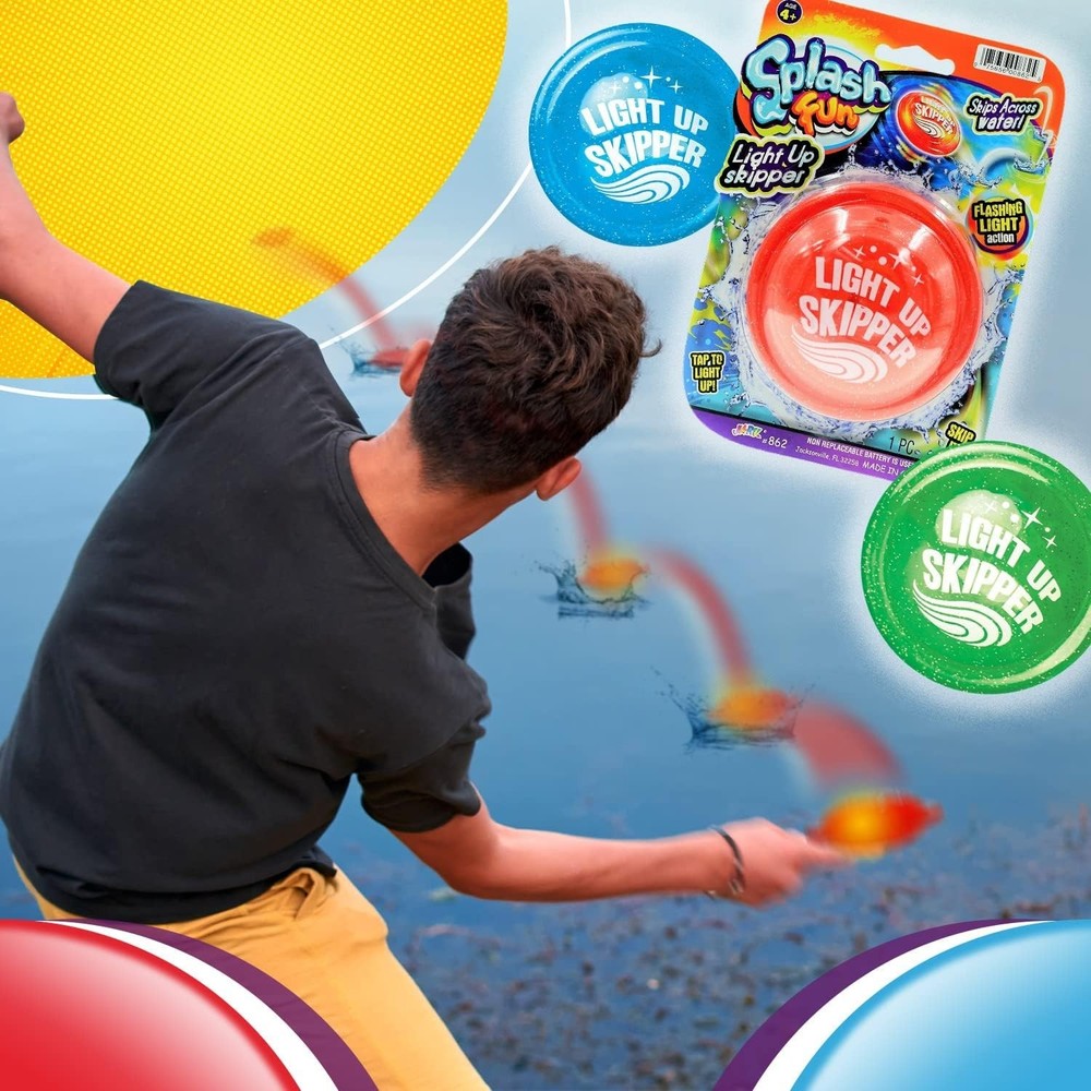 Durable Light Up Water Skipper Disc - Perfect for Summer Pool Parties