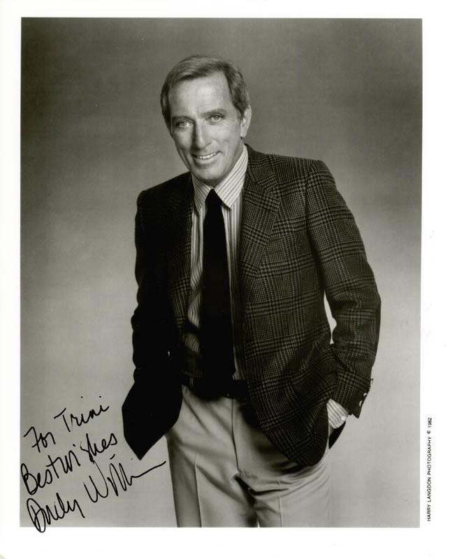 ANDY WILLIAMS - AUTOGRAPHED INSCRIBED PHOTOGRAPH