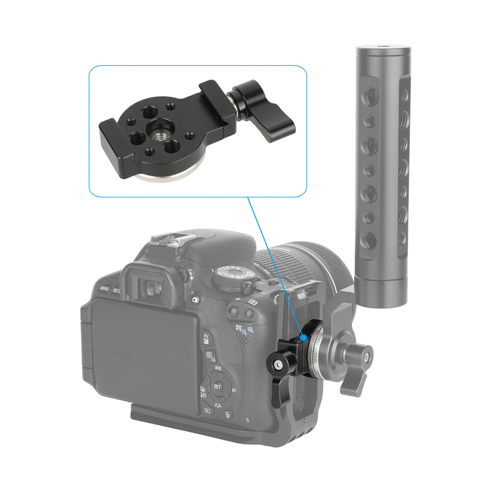 Arca-Type Quick Release Clamp w/M6 ARRI-Style Rosette fr Camera Rig/Handle/Plate