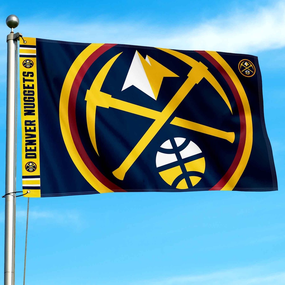 Denver Nuggets Printed Header Premium 3x5 Foot Premium Flag
