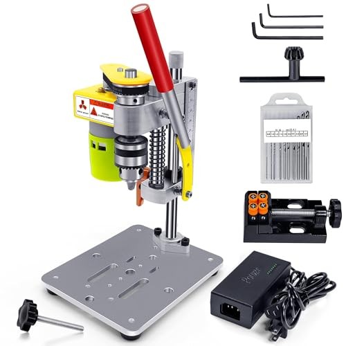 Mini Drill Press, Benchtop Drill Press, Portable Electric Drilling A-Regular