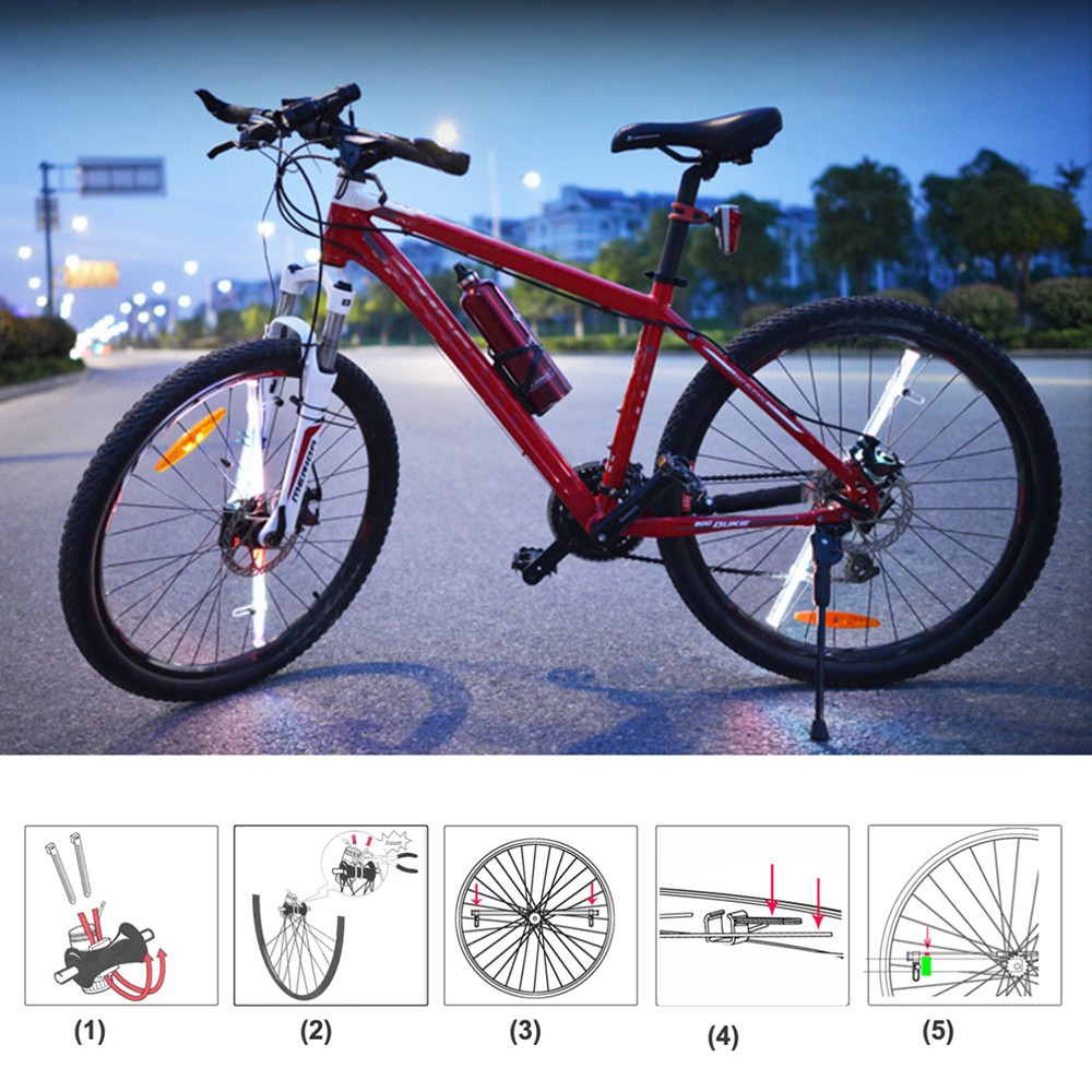 64 LEDs Wireless Spokes Lights Color Changing Programmable YAVL