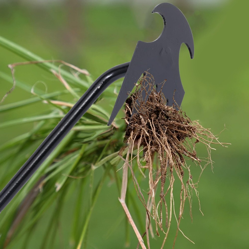 Garden Weed Pulling Tool Uprooting Weeding Tool, 4 Teeth Weed Puller Tool Man...