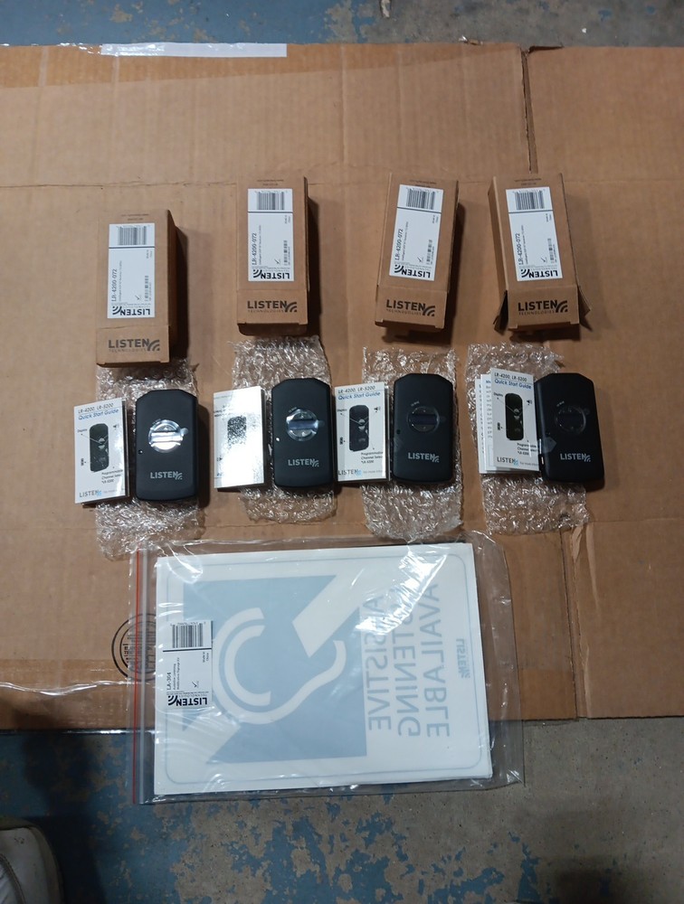 Listen Technologies Intelligent DSP RF Receiver LR-4200-072 (4-pack) Bundle