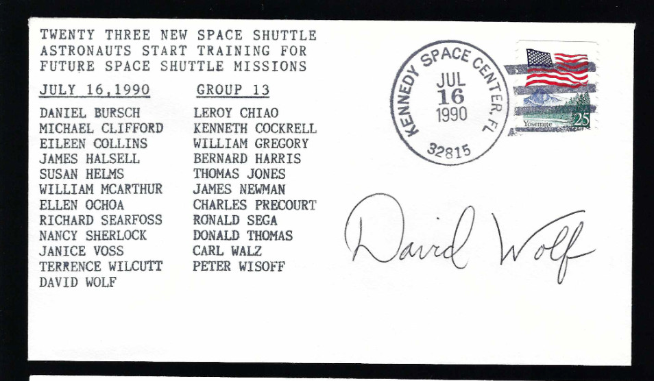 David Wolf signed cover NASA Space Shuttle Astronaut