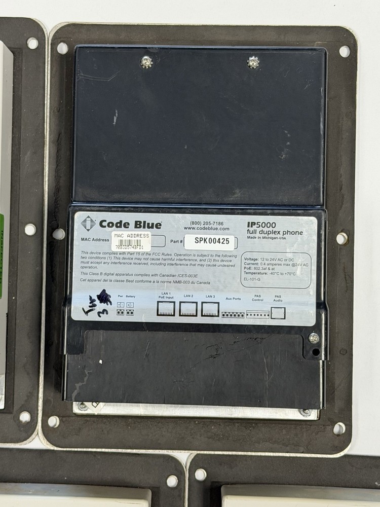 Code Blue IP5000 Code Full Duplex Phone Intercom