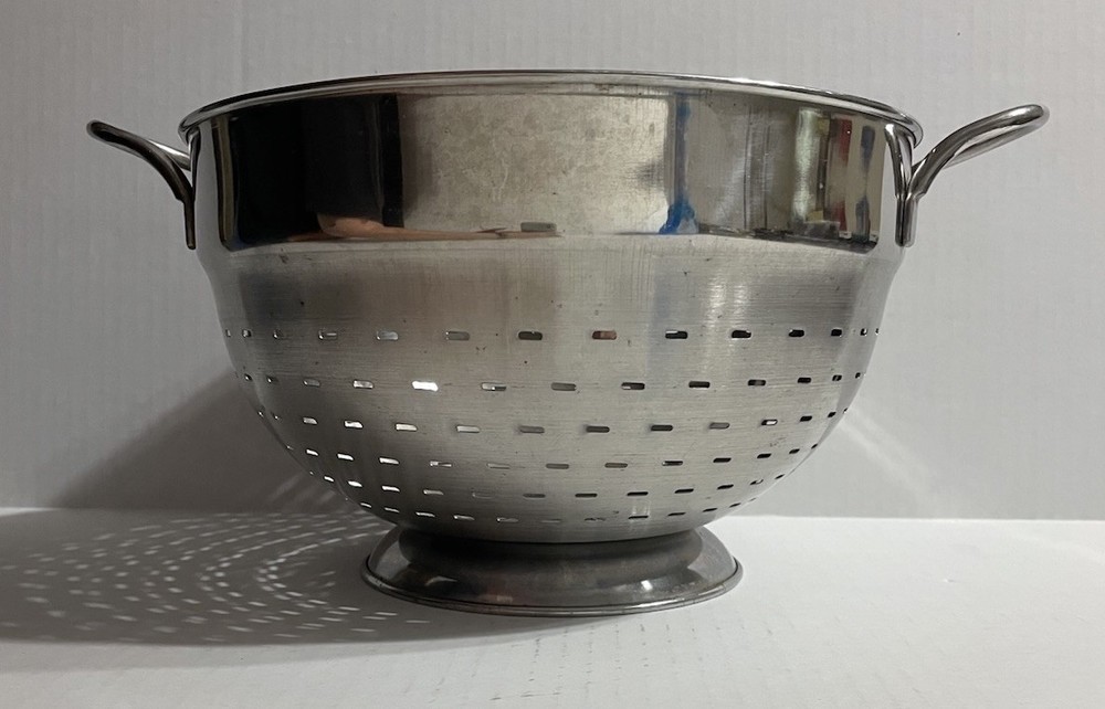 Metal Colander Strainer Large Footed With Handles