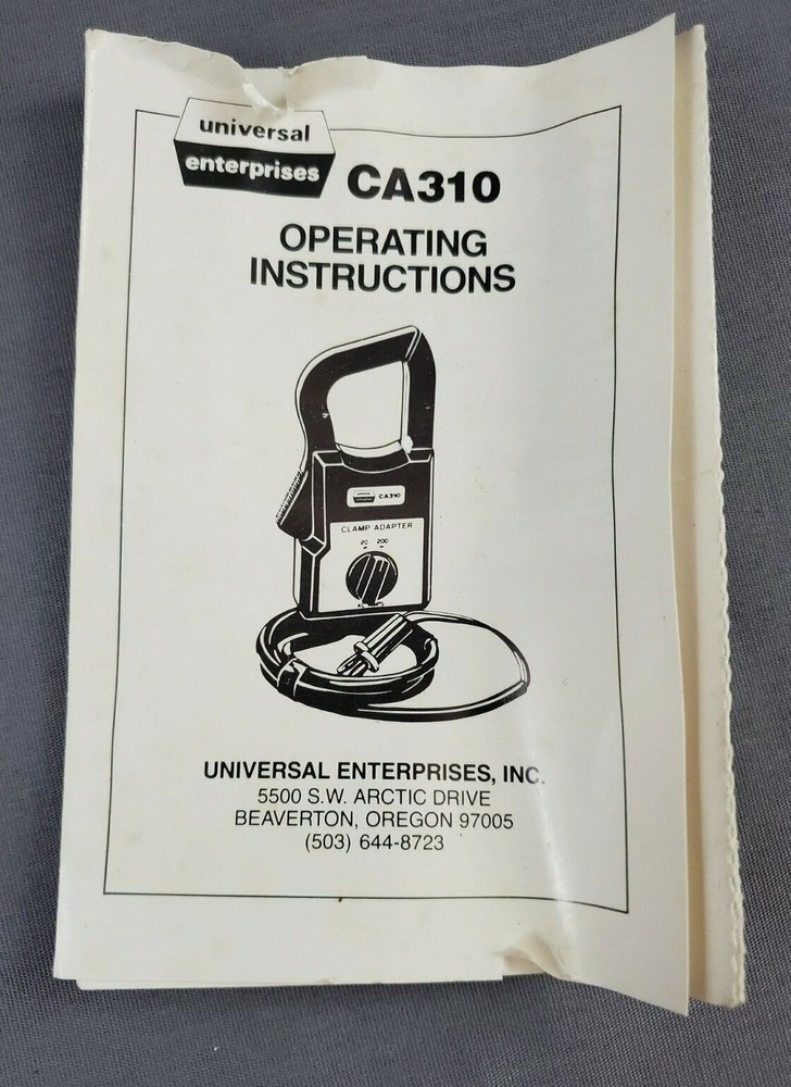 Universal Enterprises CA310 Clamp-on AC/DC Current Probe