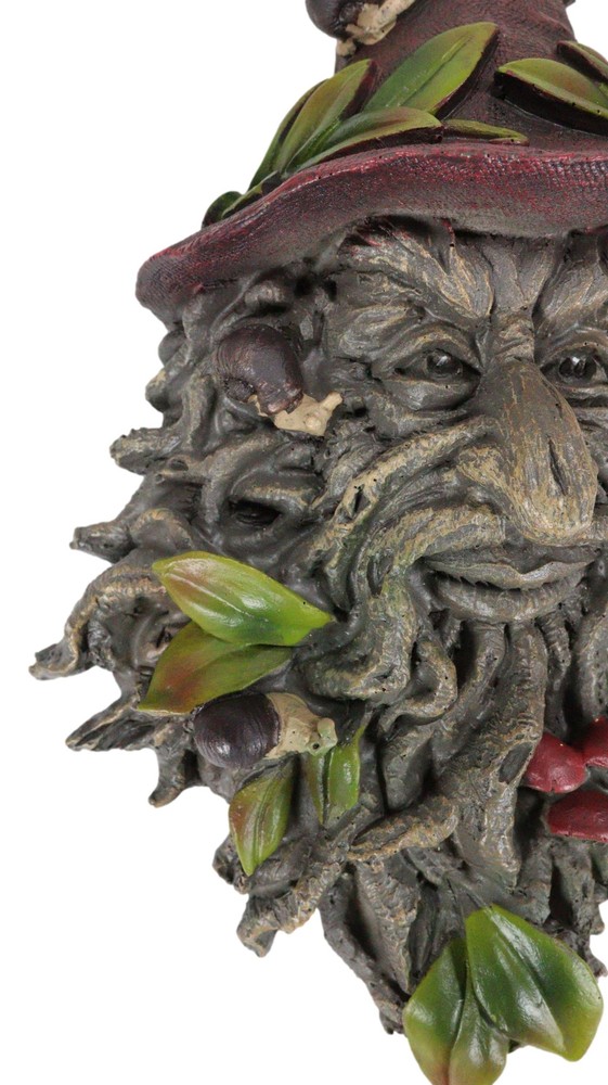 Celtic Toadstool And Snails Greenman With Magical Sorting Hat Wall Decor Plaque