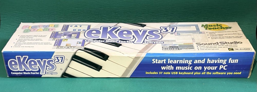 M-Audio Evolution eKeys 37 Musical Keyboard USB - White - use w/ PC or Mac