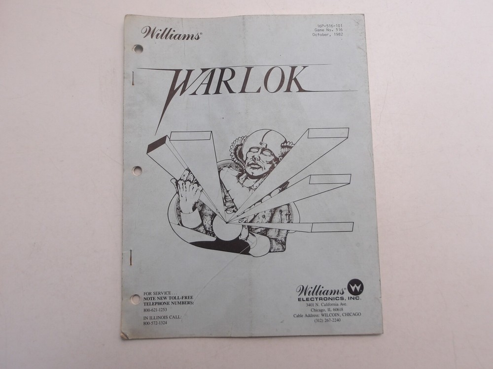 Williams: Warlok- Instruction Manual & Instruction Booklet Set