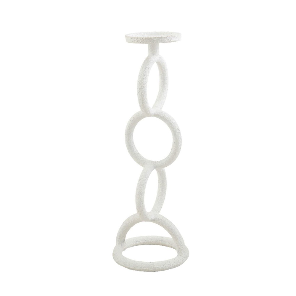 Mudpie - Medium White Link Candlestick - 40960099M