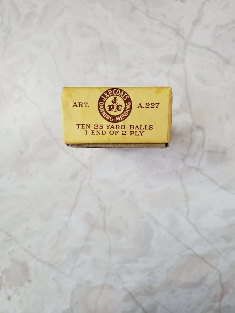 Vintage Thread J.&P. COATS Danning And Mending Spools Original Box