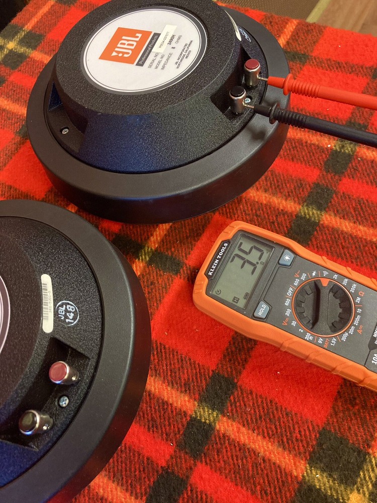 JBL 2490H Large Format MF Compression Drivers with Orig. Diaphragms MATCHED PAIR