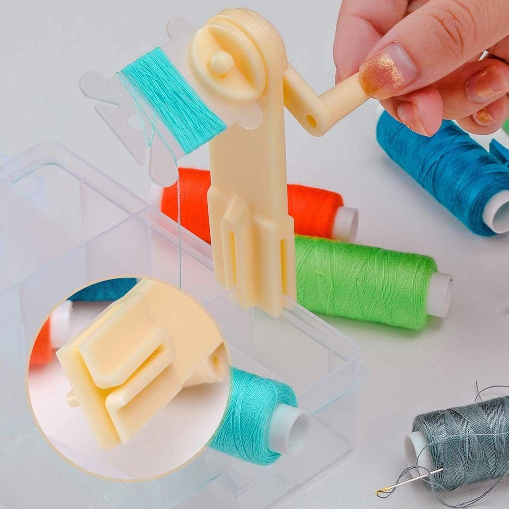 Embroidery Floss Organizer Box Tools with 100 Pcs Plastic Floss Bobbins 1 Bob...