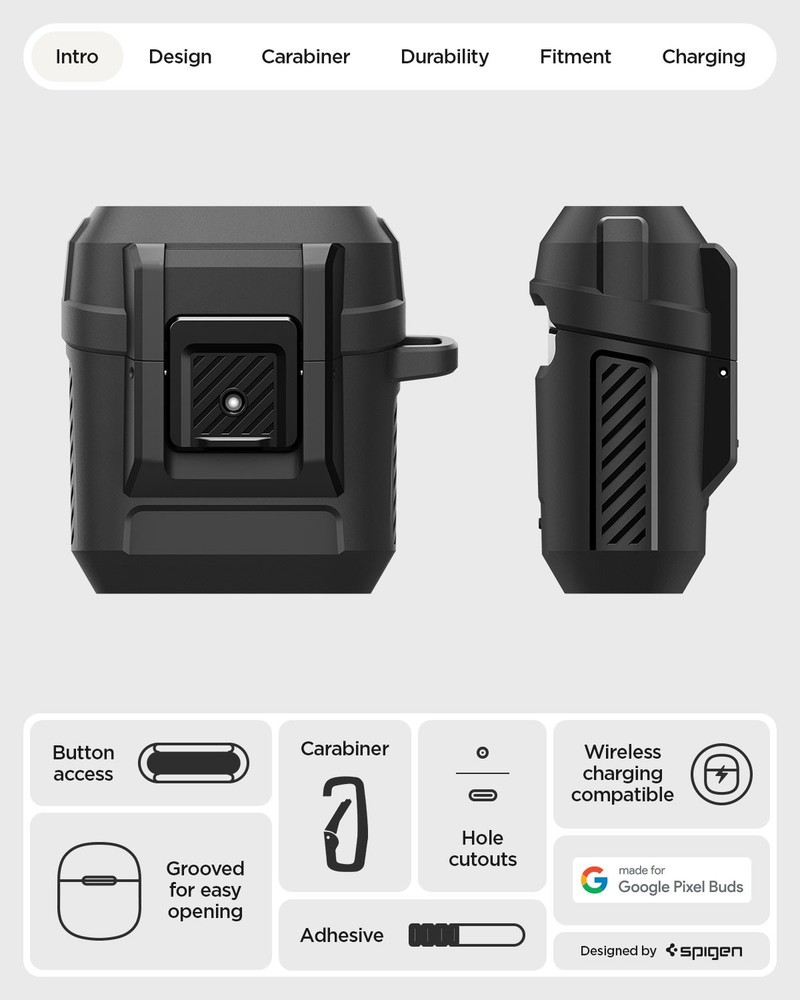 For Pixel Buds 2a | Spigen Lock Fit Case