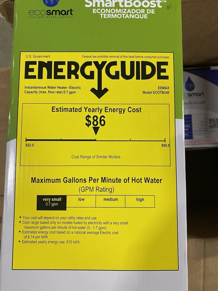 EcoSmart SmartBoost 7.2 kW Electric Tank Water Heater Booster