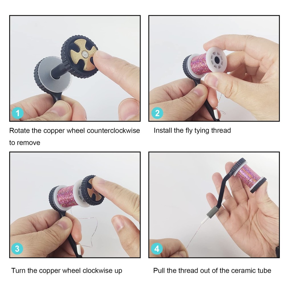 Fly Tying Tool Combo - and Tools Kit, Bobbin Holder, Hair Stacker, Cutting Pl...