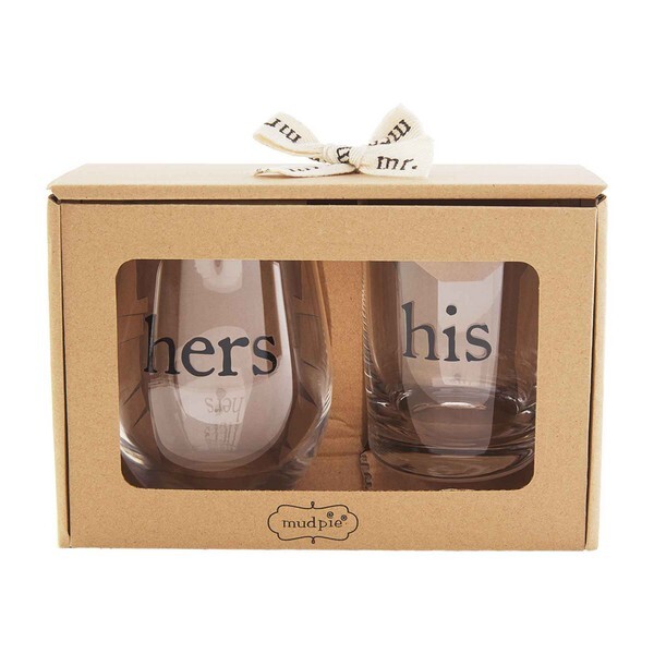 Mudpie - His & Hers Glass Set - 44600079