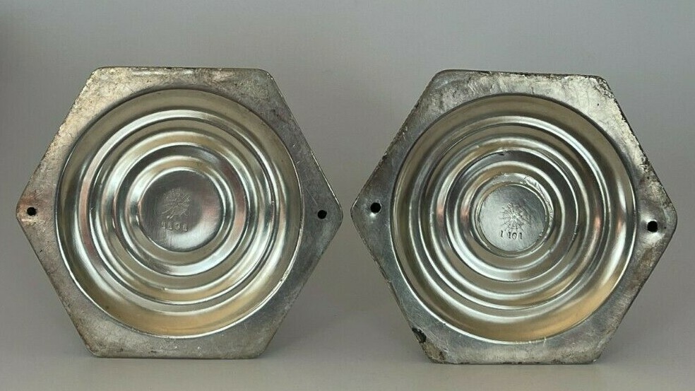 2 Antique E.G. Webster & Sons Silverplated Candlesticks with Removable Bobeches