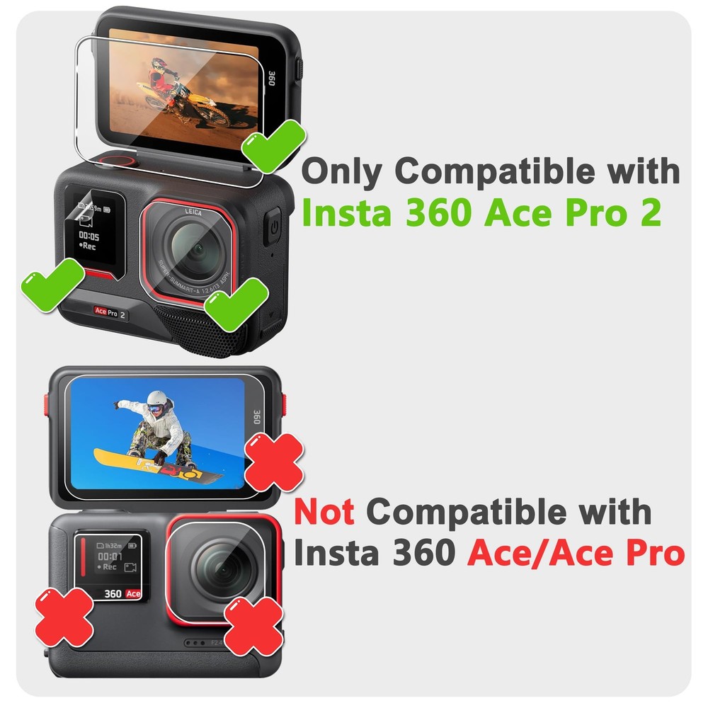 FiTSTILL 9PCS Lens&LCD Screen Protector for Insta 360 Ace Pro2,Tempered...