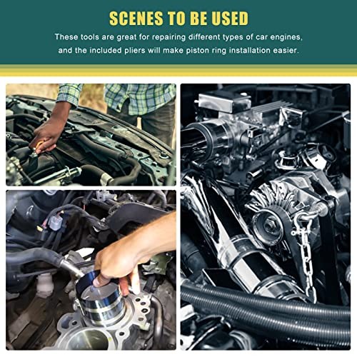 Auto Engine Piston Ring Compressor Tool Set with 2Pcs Pliers and 14 Bands (62