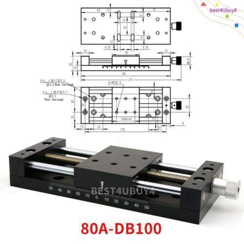 X-Axis Manual Linear Stage Translation Displacement Platform Stroke 100mm