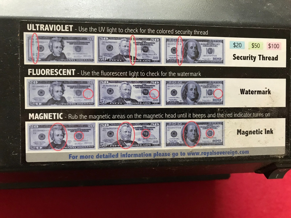 ROYAL SOVEREIGN COUNTERFEIT DETECTOR