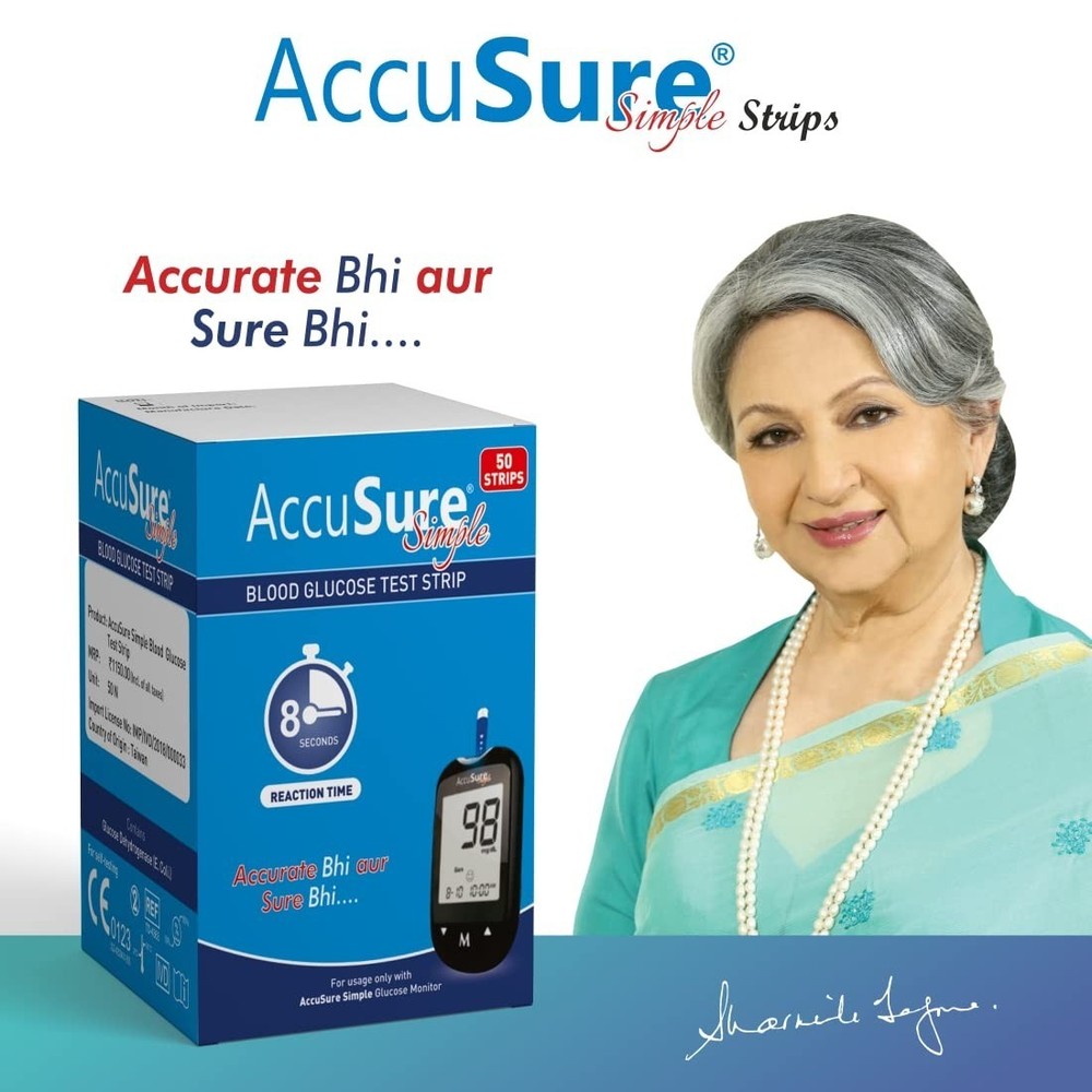 Blood Glucose Test 25 Strips For Glucometer Machine ECs