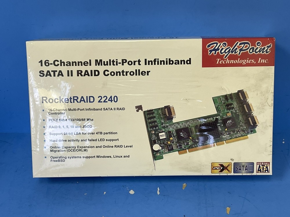 HIGH POINT 16 CHANNEL  MULTI PORT INFINIBAND SATA II RAID CONTROLLER