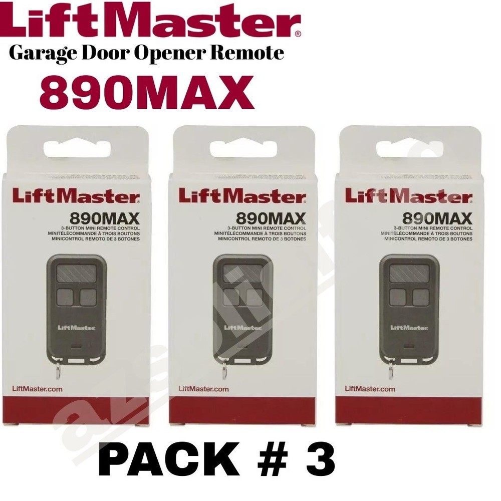 LiftMaster 890MAX 3-Button security Mini key chain Garage Door Opener Control